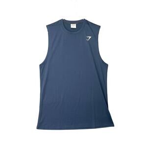 Gymshark Arrival Tank Navy‎ Blue Sz Medium Athleisure Activewear Gym Work out